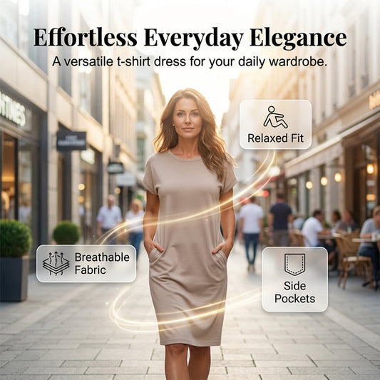 👖✨ 50% OFF TODAY! ⏰💐Women's Casual Short Sleeve T-Shirt Dress