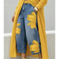 👖40% OFF!🤍Women's Floral Wide-Leg Jeans – Unique Appliqué, Soft, 6 Colors 🌸