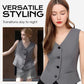 👚 50% OFF NOW! ✨ Women's V-Neck Button Vest – Figure-Sculpting, Lightweight & Versatile – Effortless Layering for Any Occasion 💼