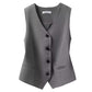 👚 50% OFF NOW! ✨ Women's V-Neck Button Vest – Figure-Sculpting, Lightweight & Versatile – Effortless Layering for Any Occasion 💼