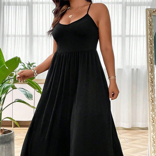 🌸Chic Slim Women Maxi Dress🎀Spaghetti Strap Empire Waist Casual Party Dress