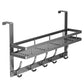 ✨ Over-Door Hooks & Storage Basket – Heavy-Duty Carbon Steel Holds 50 lbs, Tool-Free Snap-On Installation & Detachable Basket – Space-Saving Organizer for Towels, Coats & Bags 🧺