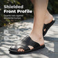 🌟Men Indoor Closed-Toe Slippers🛋️Artificial Leather Non-slip Home Shoes