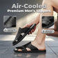 🌟Men Indoor Closed-Toe Slippers🛋️Artificial Leather Non-slip Home Shoes