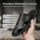 🌟Men Indoor Closed-Toe Slippers🛋️Artificial Leather Non-slip Home Shoes