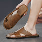 🌟Men Indoor Closed-Toe Slippers🛋️Artificial Leather Non-slip Home Shoes