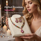✨ Sparkling Heart Jewelry Set – Necklace & Earrings, Elegant, Lightweight 💖