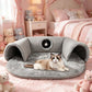 📢📢50% OFF !! ⏰Plush 2-in-1 Cat Tunnel Bed