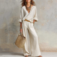 👗 LIMITED-TIME 50% OFF! ✨ Women’s V-Neck 2-Piece Set – Flowy Wide-Leg Pants, Relaxed Chic 🌸