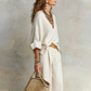 👗 LIMITED-TIME 50% OFF! ✨ Women’s V-Neck 2-Piece Set – Flowy Wide-Leg Pants, Relaxed Chic 🌸