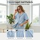 👚 LIMITED-TIME 50% OFF! ✨ Denim Short Sleeve Shirt – Loose Lapel, Casual, Relaxed Fit 🌿