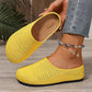 👡 50% OFF NOW! 🌬️ Women's Breathable Knit Slip-On Mules – Lightweight & cushioned – Easy on/off, perfect for casual days or quick errands – airy and comfy 🌸