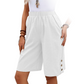 📢📢50% OFF !! ⏰Women's Casual Comfortable Elastic Waist Capri Pants