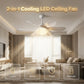 ❄️💡🌪️2-in-1 Cooling LED Ceiling Fan | Adjustable LED Lamp + Silent Cooling Ceiling Fan for Home Bedroom
