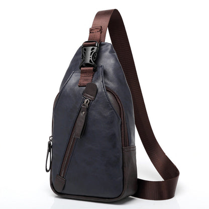 👜 LIMITED-TIME 50% OFF! ✨ Men's PU Leather Chest Bag – Lightweight, Organized, 3-in-1 Style 🎒
