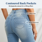 👖✨High-Waist Capri Jeans – Stretch Comfort & Flattering Lift💃 Slim Fit Cropped Denim Pants