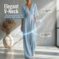 ⌛Limited-time offer-Women's V-Neck High Waist Wide Leg Jumpsuit