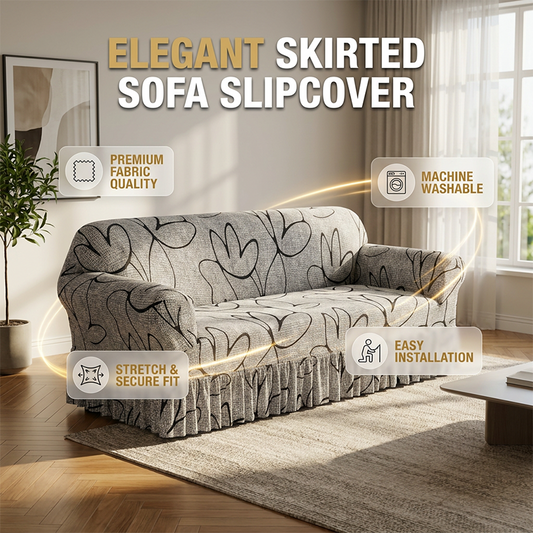 🛋️ LIMITED‑TIME 50% OFF! 🧵 Universal Stretch Fitted Couch Slipcover – Ruffled Hem & Sofa Protection 🏡