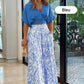 👗 LIMITED-TIME 50% OFF! 💥 Elegant Ladies Two Piece Set – V-Neck Top, Wide Leg Pants, Timeless Print ✨