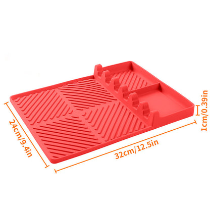 🍳🔥Non-Stick Heat Resistant Silicone Grill Mat, Reusable Grill Pad for Grill Side Shelf Prep Station