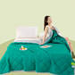 💤❄️ Solid Color Lightweight Cooling Summer Comforter ☁️ Ultra Soft Breathable Thin Cool Bed Quilt Perfect for Hot Summer Nights Bedroom Decor