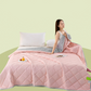 💤❄️ Solid Color Lightweight Cooling Summer Comforter ☁️ Ultra Soft Breathable Thin Cool Bed Quilt Perfect for Hot Summer Nights Bedroom Decor