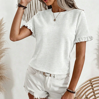 📢📢40% OFF !! ⏰Women's Elegant Ruffle Sleeve Summer Top
