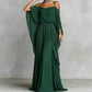 ✨👗💐Women’s Elegant Cold Shoulder Flowy Maxi Dress Soft Loose Long Dress For Wedding Party Vacation Daily
