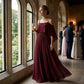 ✨👗💐Women’s Elegant Cold Shoulder Flowy Maxi Dress Soft Loose Long Dress For Wedding Party Vacation Daily