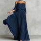 ✨👗💐Women’s Elegant Cold Shoulder Flowy Maxi Dress Soft Loose Long Dress For Wedding Party Vacation Daily