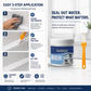 🛡️Transparent Waterproof Sealant with Built‑in Brush, Quick Repair Leak‑Proof Coating