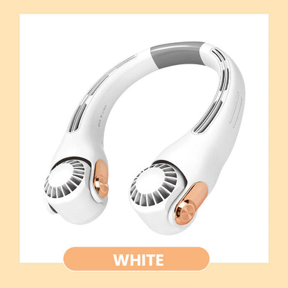 🔥Summer Essential☀️💨🔄🔇 360° Rotating Head Low Noise Neck Fan USB Rechargeable Hands Free Cooling Fan