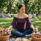 👗 LIMITED-TIME 50% OFF! ✨ Women's Off-the-Shoulder Halter Neck Top – Ring Detail, Ruched Waist, Batwing Sleeves 🌸