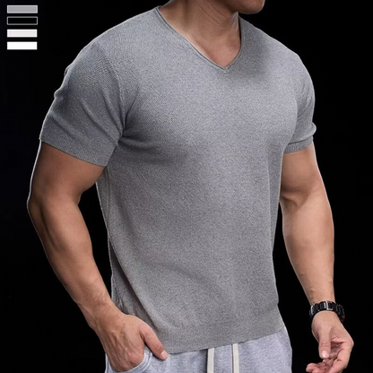 📢📢50% OFF !!⏰Breathable V-Neck Knit Tee
