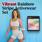 🌈Women Rainbow Stripe Tank & Shorts Set ✨Summer Two Piece Outfit