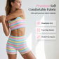 🌈Women Rainbow Stripe Tank & Shorts Set ✨Summer Two Piece Outfit