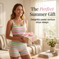 🌈Women Rainbow Stripe Tank & Shorts Set ✨Summer Two Piece Outfit