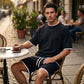 🎉 LIMITED TIME 50% OFF! 👕 Men's Waffle Knit T-Shirt & Shorts Set – Cooling Sensation Fabric & Relaxed Fit Design 💙