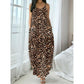 🐆 Women's Leopard Print Spaghetti Strap Maxi Dress | Fierce Silhouette, Flowy Fabric & Perfect for Summer Nights & Holidays
