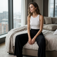 🎉 2026 Sale — Over 108,000 Sold! 👖 Women's Casual Wide Leg Pants – Milk Silk Fabric & Elastic High Waist 🌸