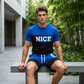 🎉 LIMITED TIME 50% OFF! 👕 Men's Color-Block Tee and Shorts Set – Breathable Fabric & Adjustable Drawstring Waist 🔥