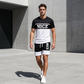 🎉 LIMITED TIME 50% OFF! 👕 Men's Color-Block Tee and Shorts Set – Breathable Fabric & Adjustable Drawstring Waist 🔥