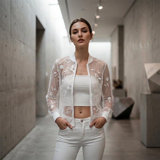 🌼🌸 Women's Summer Floral Sheer Mesh Jacket ☁️ Breathable Sheer Mesh Outerwear Floral Print Thin Cardigan Beach Sunscreen Cover Up