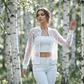 🌼🌸 Women's Summer Floral Sheer Mesh Jacket ☁️ Breathable Sheer Mesh Outerwear Floral Print Thin Cardigan Beach Sunscreen Cover Up