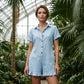 🌸 50% OFF NOW! 🌸Women's Short Sleeve Button Up Romper with Pockets