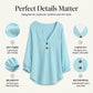 👚✨Women's Casual V-Neck 3/4 Sleeve Daily Basic Top
