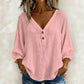 👚✨Women's Casual V-Neck 3/4 Sleeve Daily Basic Top
