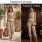📢📢50% OFF !! 👗 CHIC DRAPED HALTER NECK JUMPSUIT — Breathable Wide-Leg Silhouette & Elegant Day-to-Night Style ✨