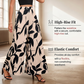 🌸👖 Women's Printed High-Waisted Wide-Leg Pants