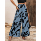 🌸👖 Women's Printed High-Waisted Wide-Leg Pants